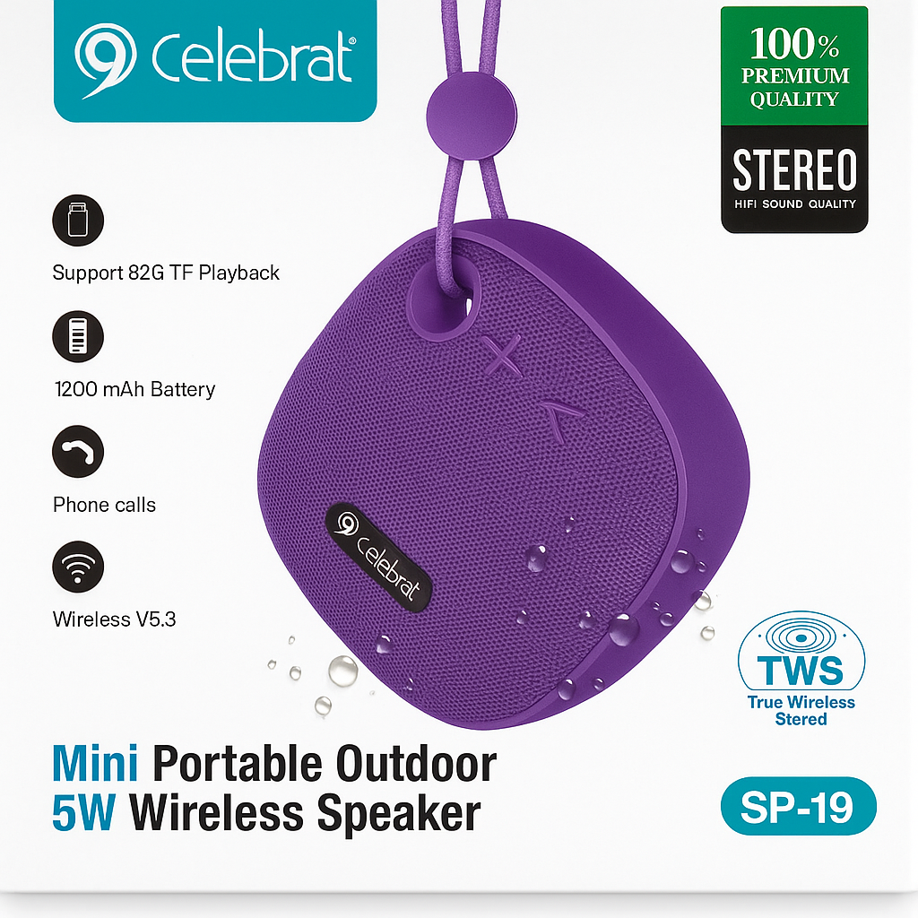Parlante Portátil Celebrat SP-19 - 5W
