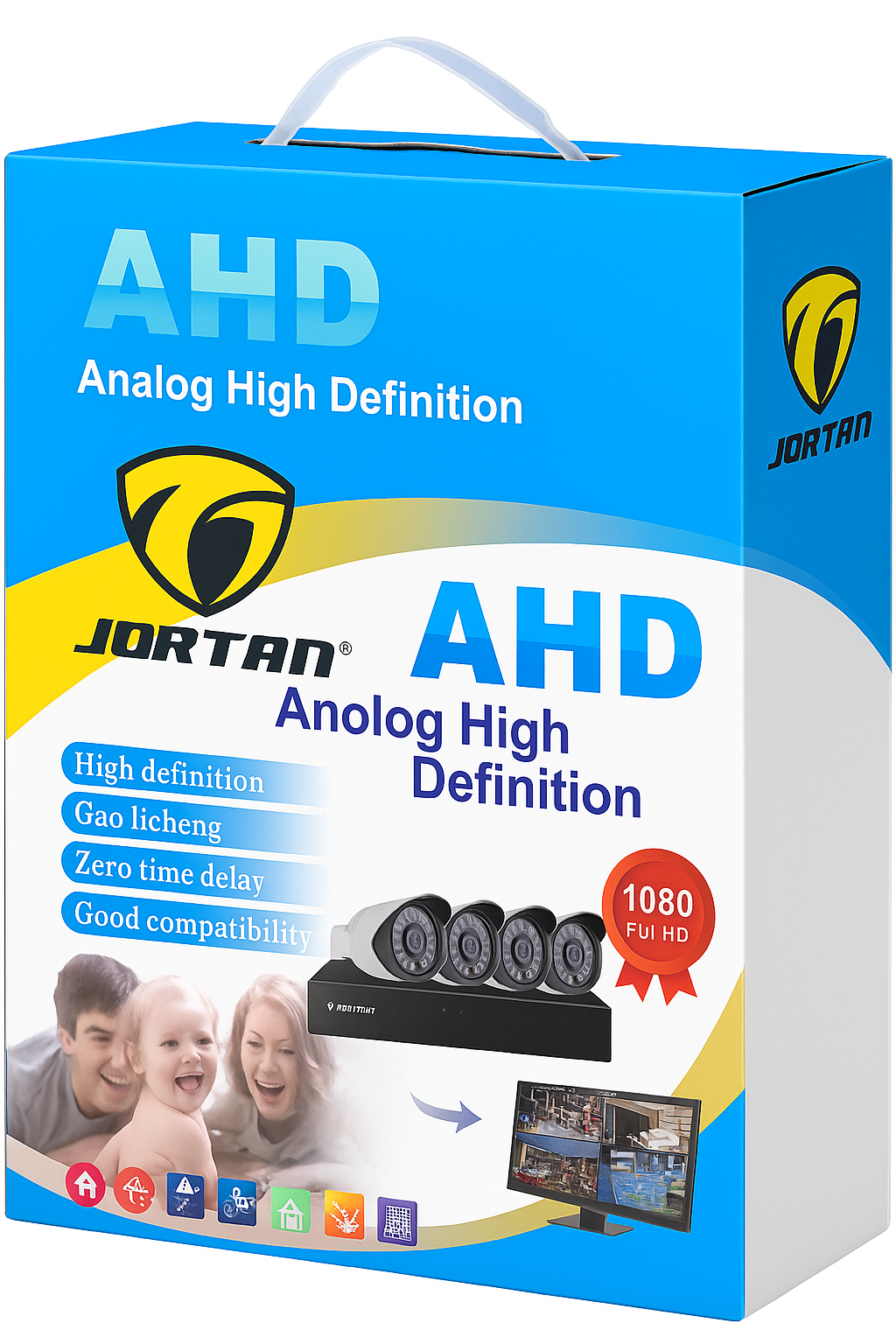 Kit de 4 Cámaras de Seguridad JORTAN AHD