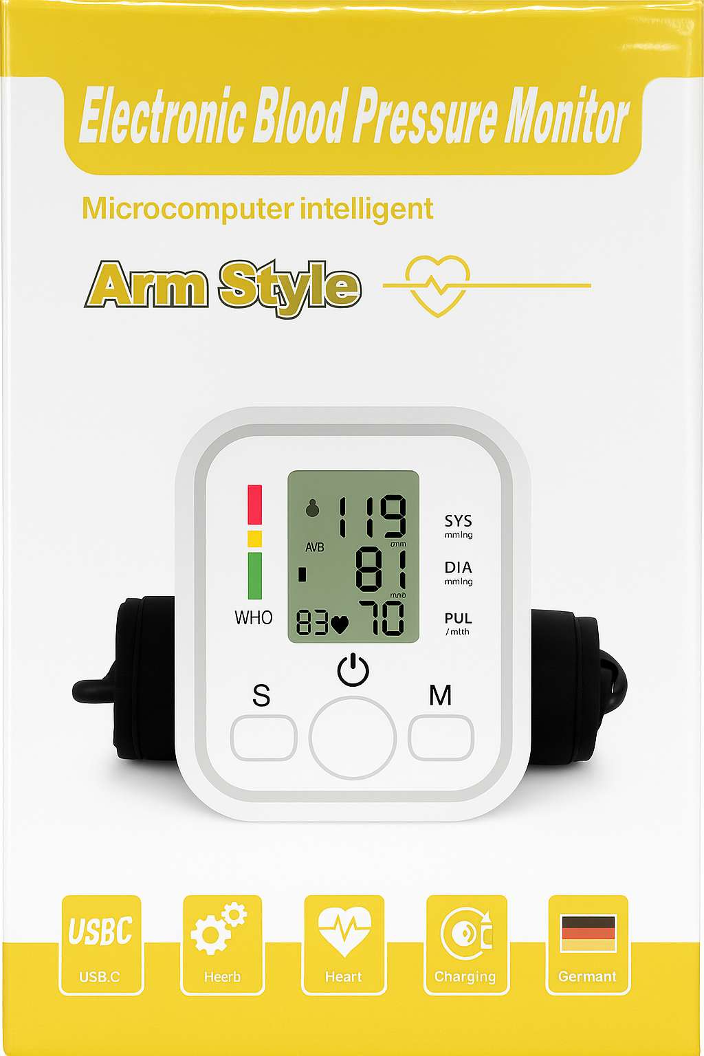 Electronic Blood Pressure Monitor - Arm Style