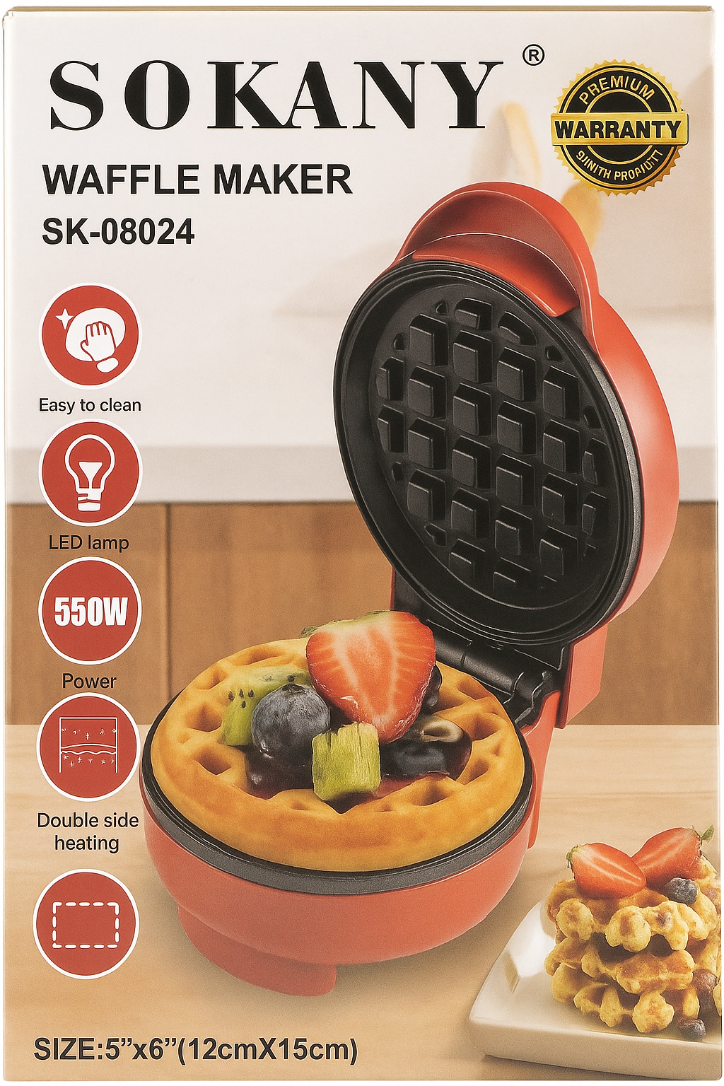 Waffle Maker Sokany SK-08024 550W