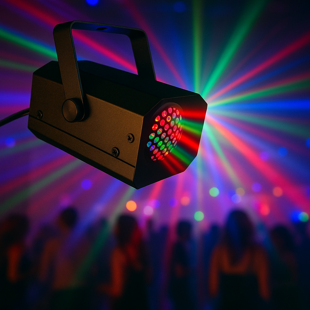 lámpara Laser Magic Ball + cable de alimentación.