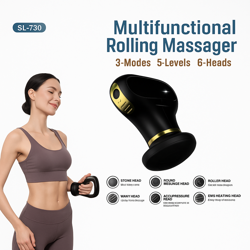 Masajeador Multifuncional SL-730 – 6 Cabezas Intercambiables